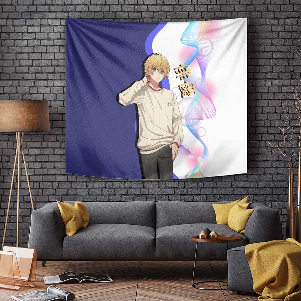 Aquamarine Hoshino Tapestry Stylish Idol Anime Aesthetic