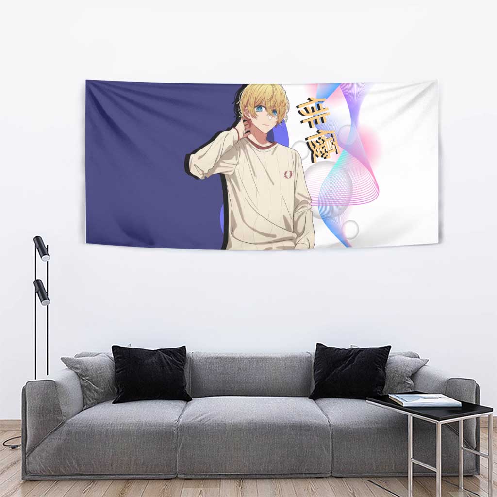 Aquamarine Hoshino Tapestry Stylish Idol Anime Aesthetic