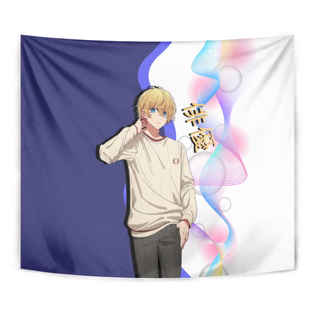 Aquamarine Hoshino Tapestry Stylish Idol Anime Aesthetic