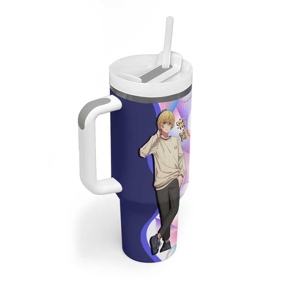 Aquamarine Hoshino Tumbler With Handle Stylish Idol Anime Aesthetic