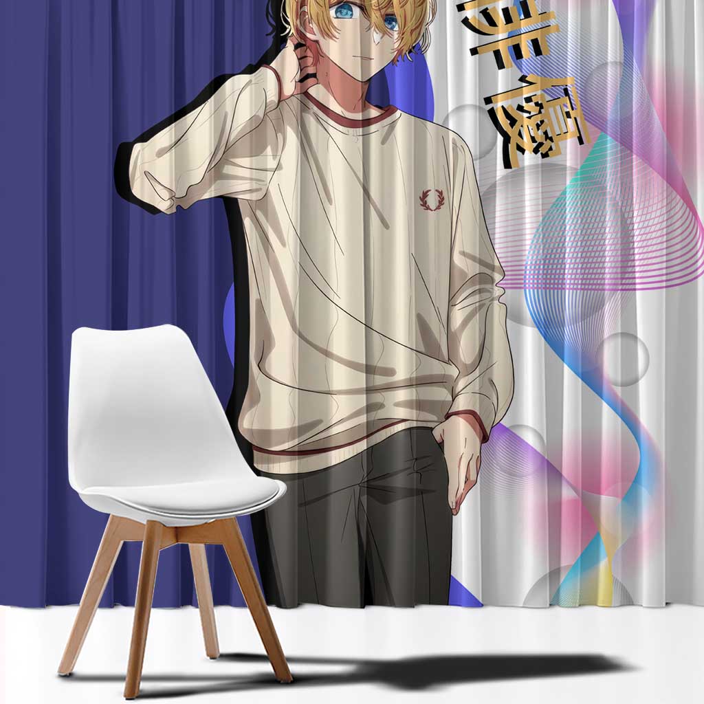 Aquamarine Hoshino Window Curtain Stylish Idol Anime Aesthetic