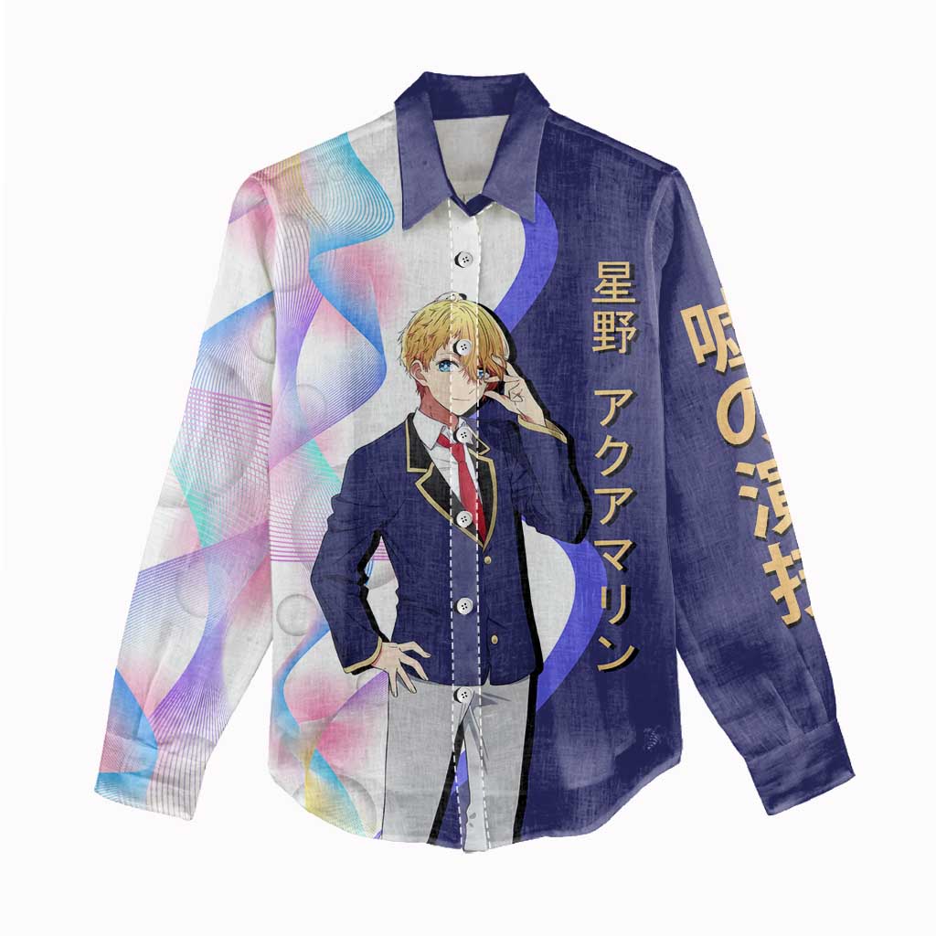 Aquamarine Hoshino Women Casual Shirt Stylish Idol Anime Aesthetic
