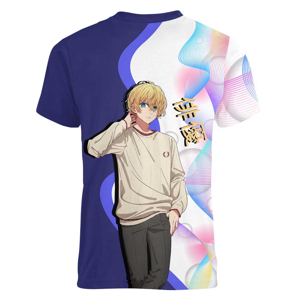 Aquamarine Hoshino Women V-Neck T-Shirt Stylish Idol Anime Aesthetic
