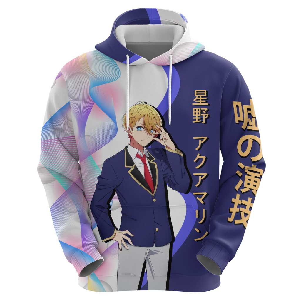 Aquamarine Hoshino Zip Hoodie Stylish Idol Anime Aesthetic
