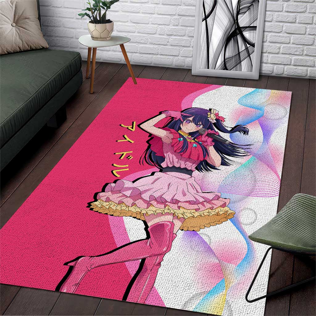Ai Hoshino Idol Area Rug Sparkling Idol Anime Style