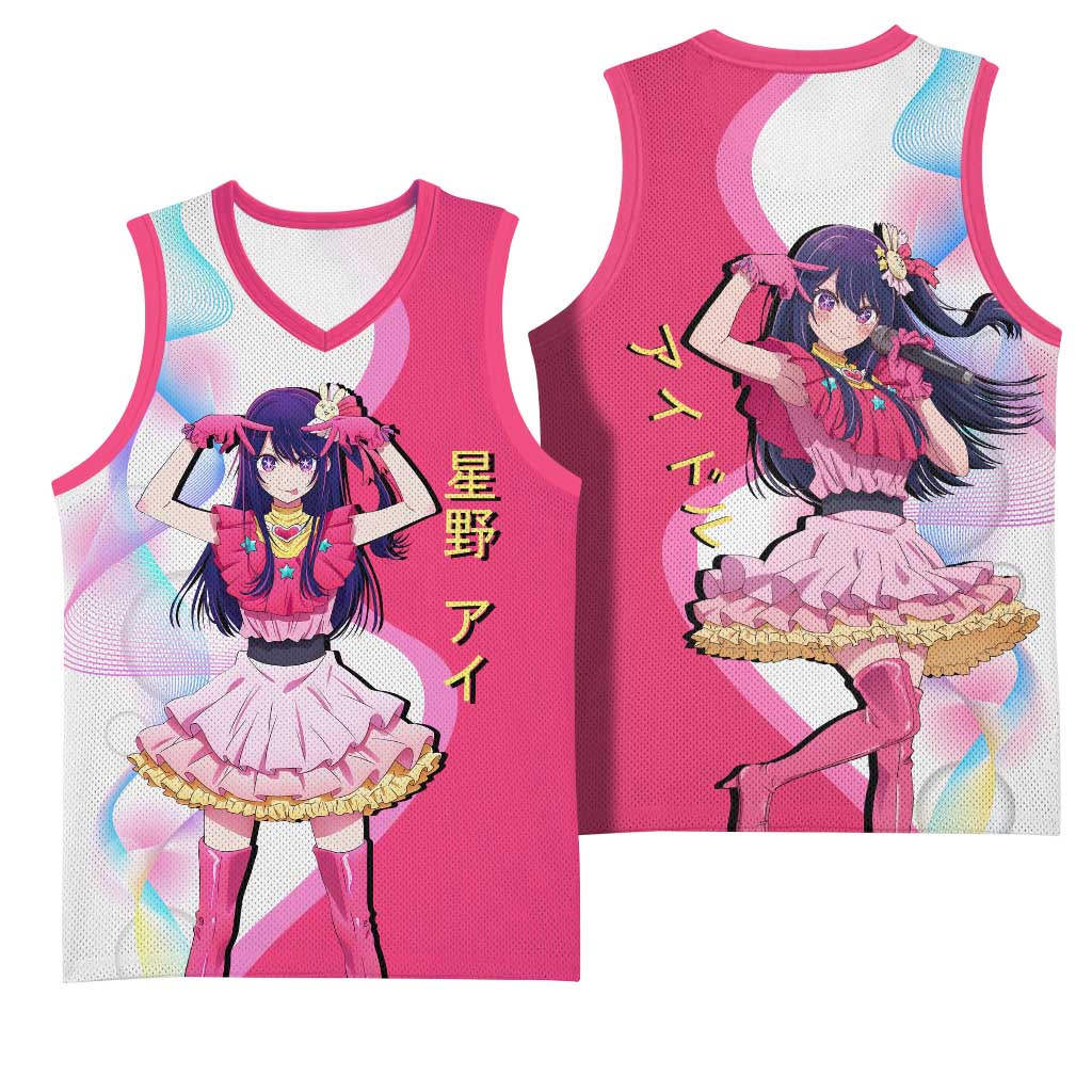 Ai Hoshino Idol Basketball Jersey Sparkling Idol Anime Style