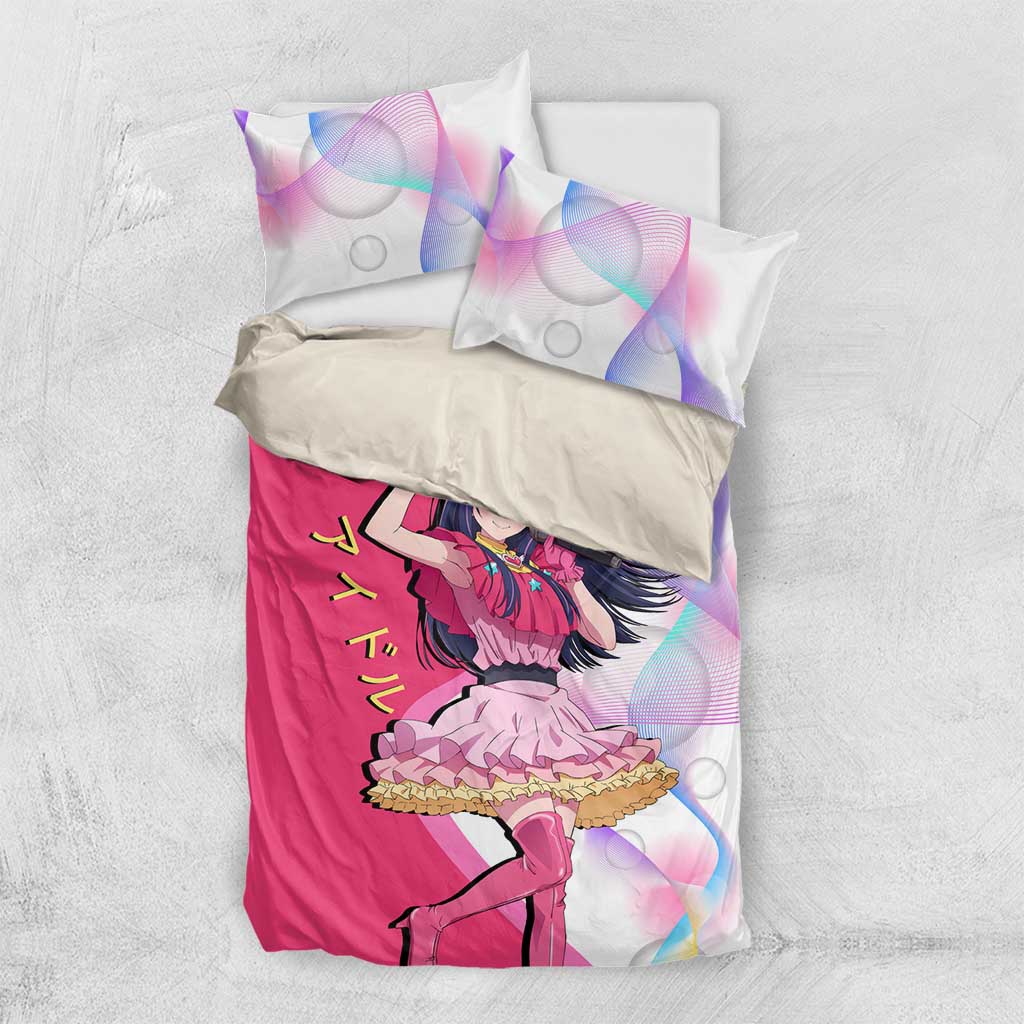 Ai Hoshino Idol Bedding Set Sparkling Idol Anime Style