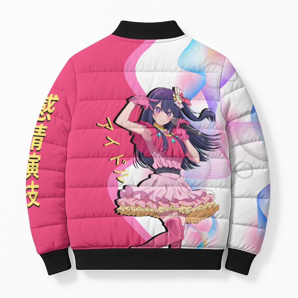 Ai Hoshino Idol Bomber Puffer Jacket Sparkling Idol Anime Style