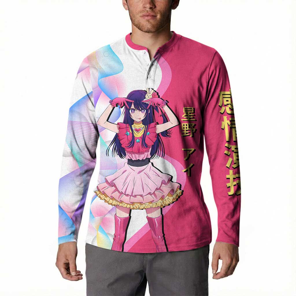 Ai Hoshino Idol Button Sweatshirt Sparkling Idol Anime Style
