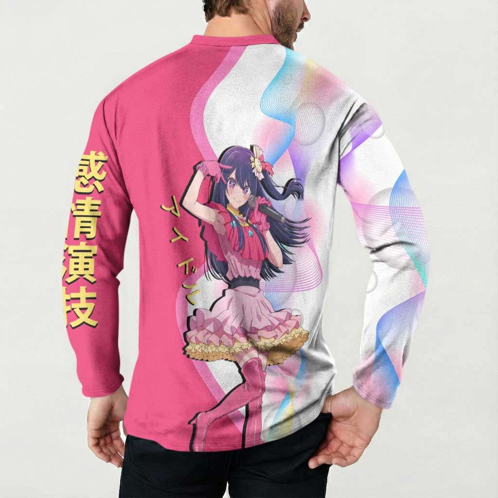 Ai Hoshino Idol Button Sweatshirt Sparkling Idol Anime Style