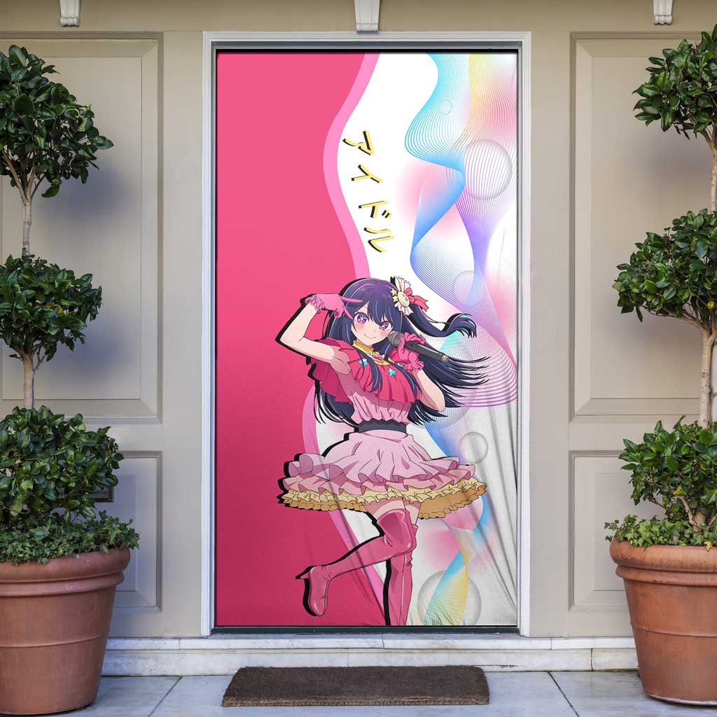 Ai Hoshino Idol Door Cover Sparkling Idol Anime Style