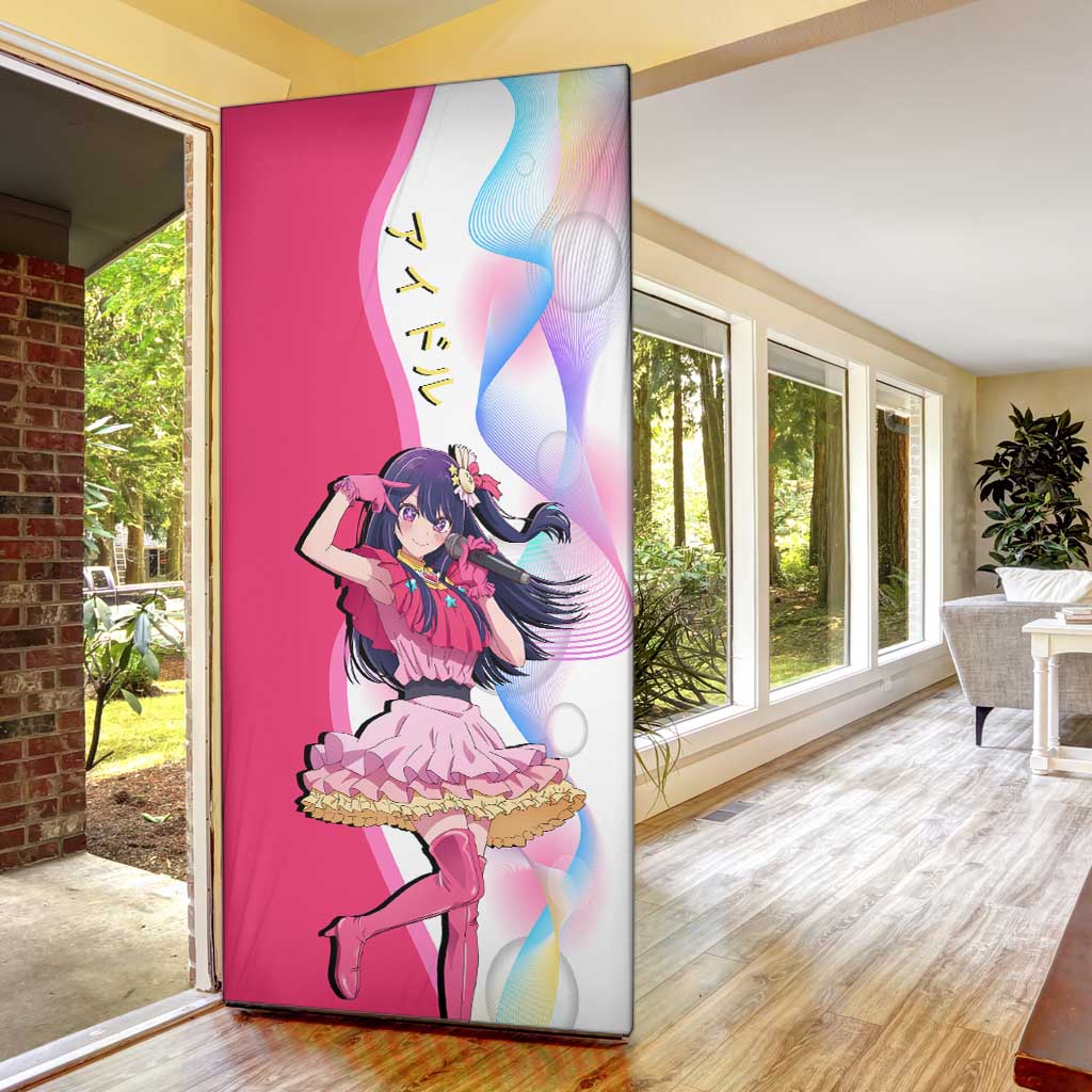 Ai Hoshino Idol Door Cover Sparkling Idol Anime Style