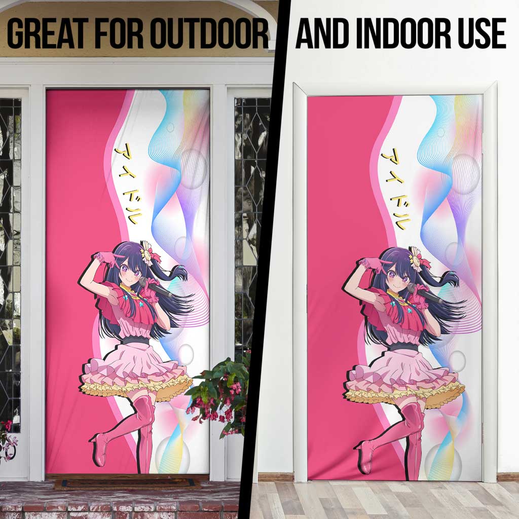 Ai Hoshino Idol Door Cover Sparkling Idol Anime Style