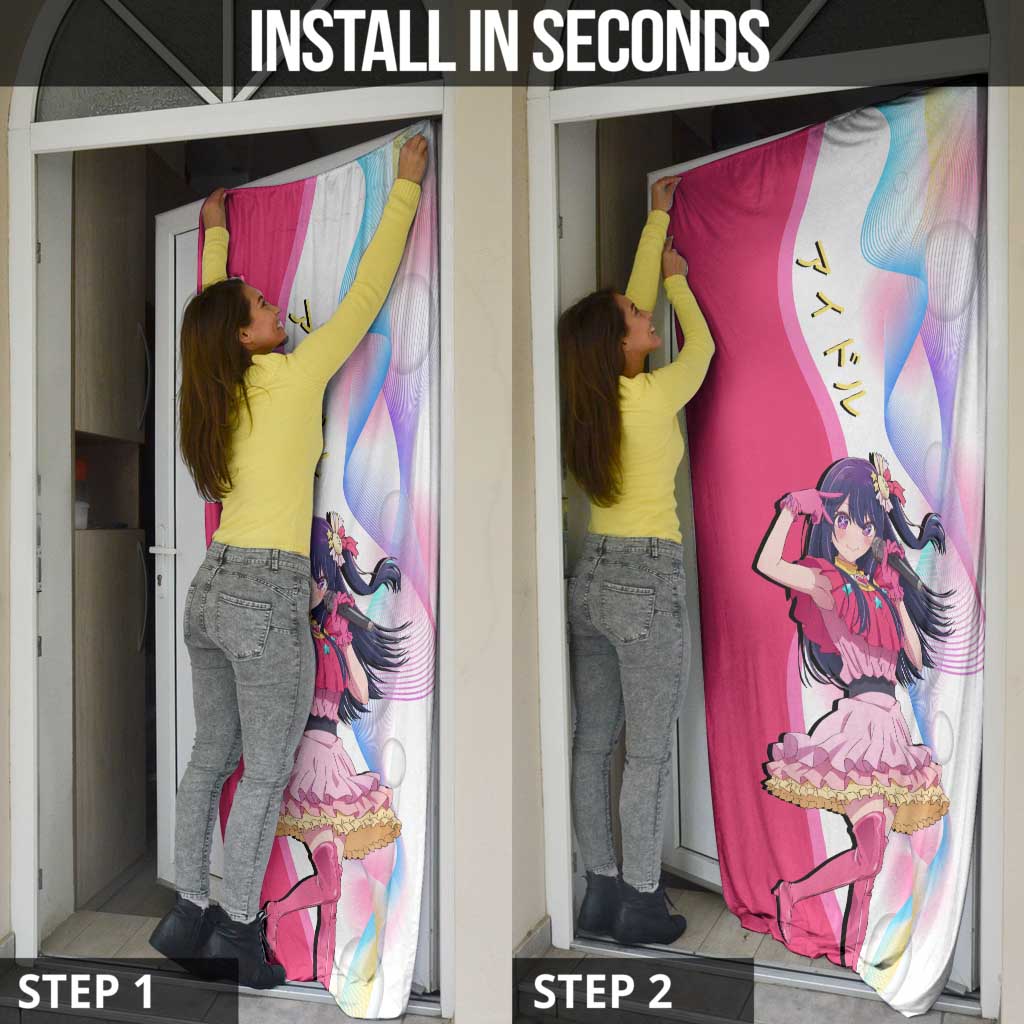 Ai Hoshino Idol Door Cover Sparkling Idol Anime Style
