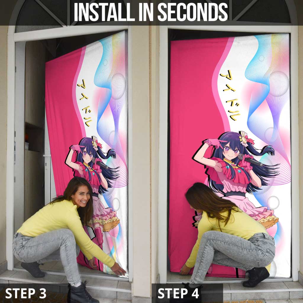 Ai Hoshino Idol Door Cover Sparkling Idol Anime Style