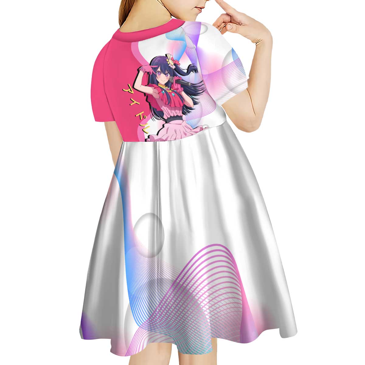 Ai Hoshino Idol Kid Short Sleeve Dress Sparkling Idol Anime Style