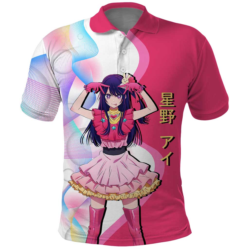 Ai Hoshino Idol Polo Shirt Sparkling Idol Anime Style