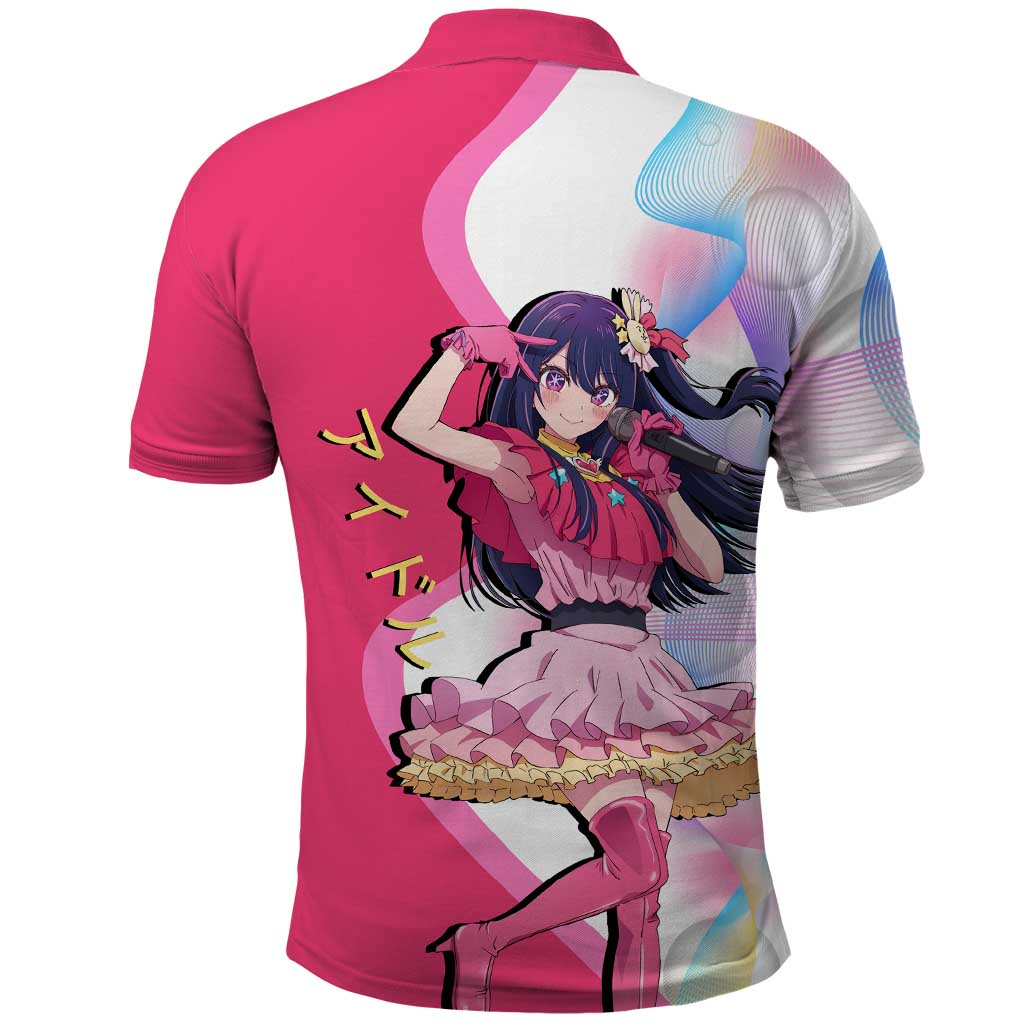 Ai Hoshino Idol Polo Shirt Sparkling Idol Anime Style