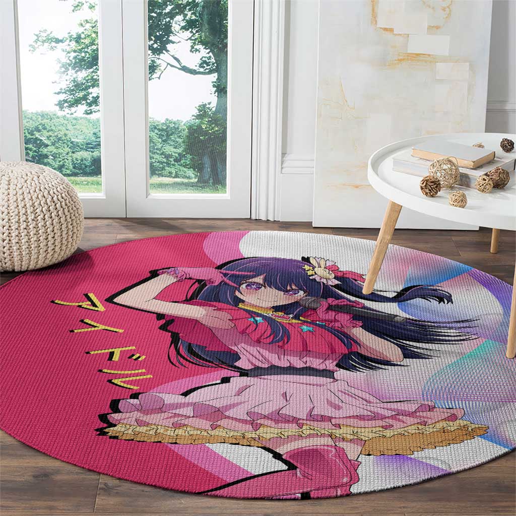 Ai Hoshino Idol Round Carpet Sparkling Idol Anime Style