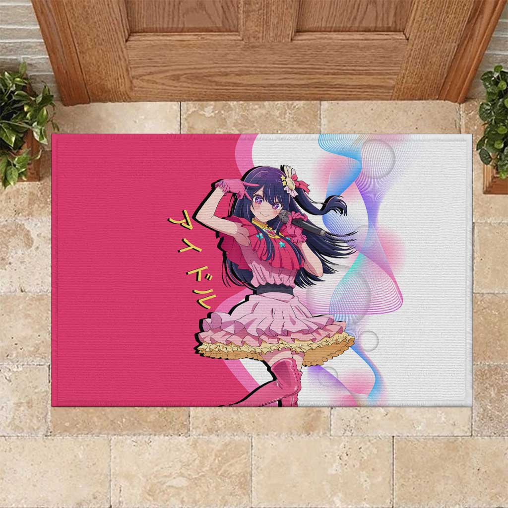 Ai Hoshino Idol Rubber Doormat Sparkling Idol Anime Style