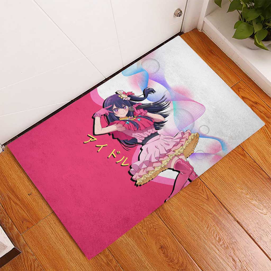 Ai Hoshino Idol Rubber Doormat Sparkling Idol Anime Style
