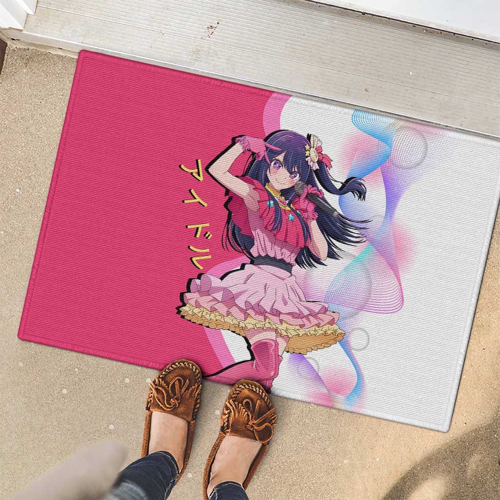 Ai Hoshino Idol Rubber Doormat Sparkling Idol Anime Style