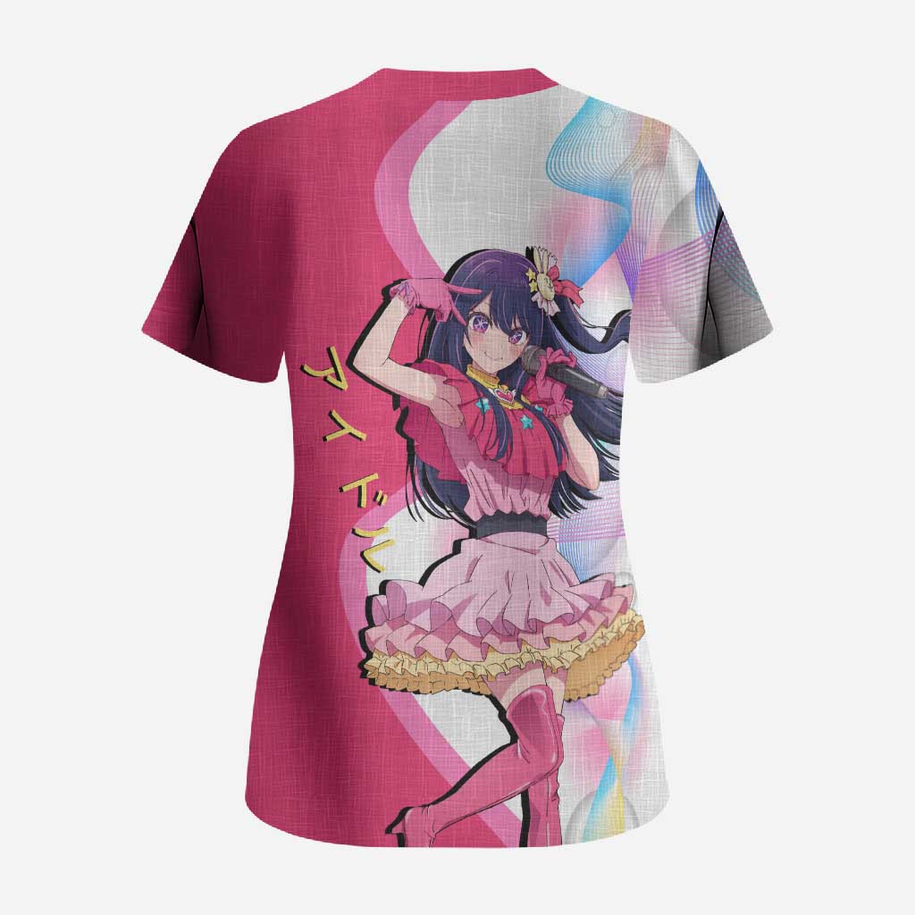 Ai Hoshino Idol Scrub Top Sparkling Idol Anime Style