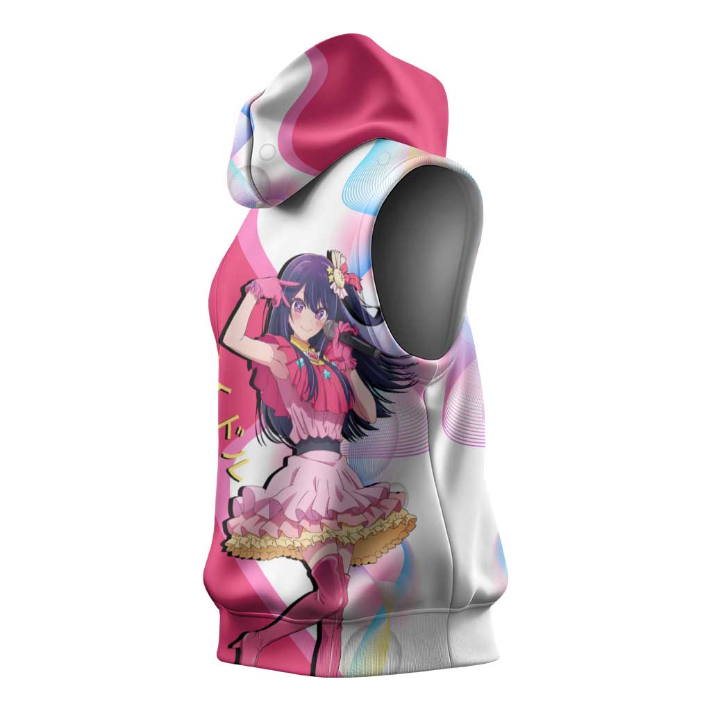 Ai Hoshino Idol Sleeveless Hoodie Sparkling Idol Anime Style
