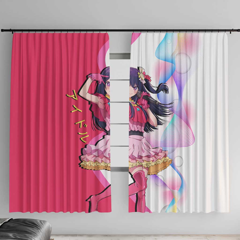 Ai Hoshino Idol Window Curtain Sparkling Idol Anime Style