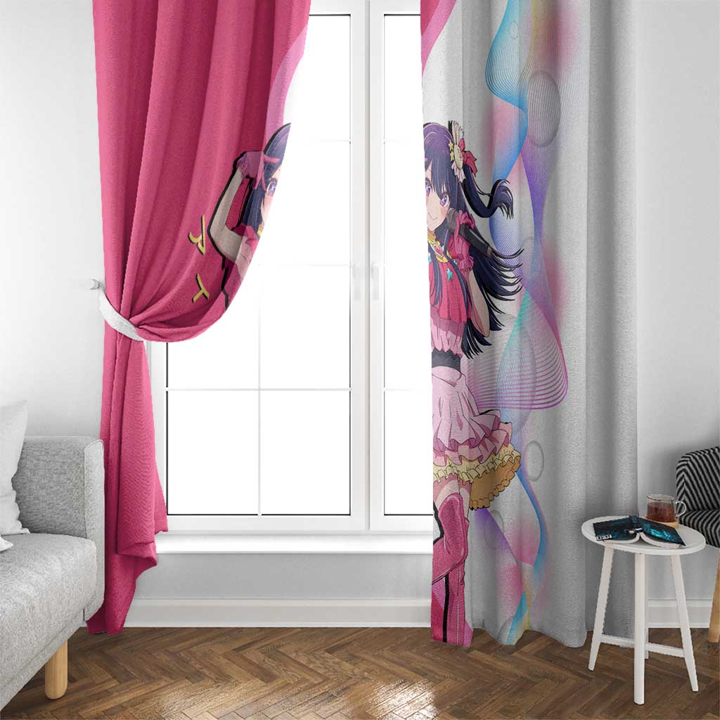 Ai Hoshino Idol Window Curtain Sparkling Idol Anime Style