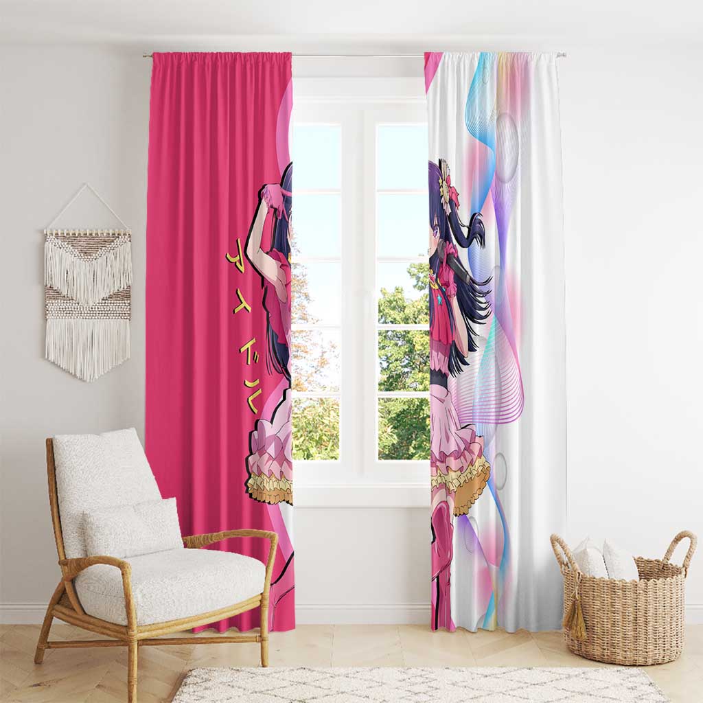 Ai Hoshino Idol Window Curtain Sparkling Idol Anime Style