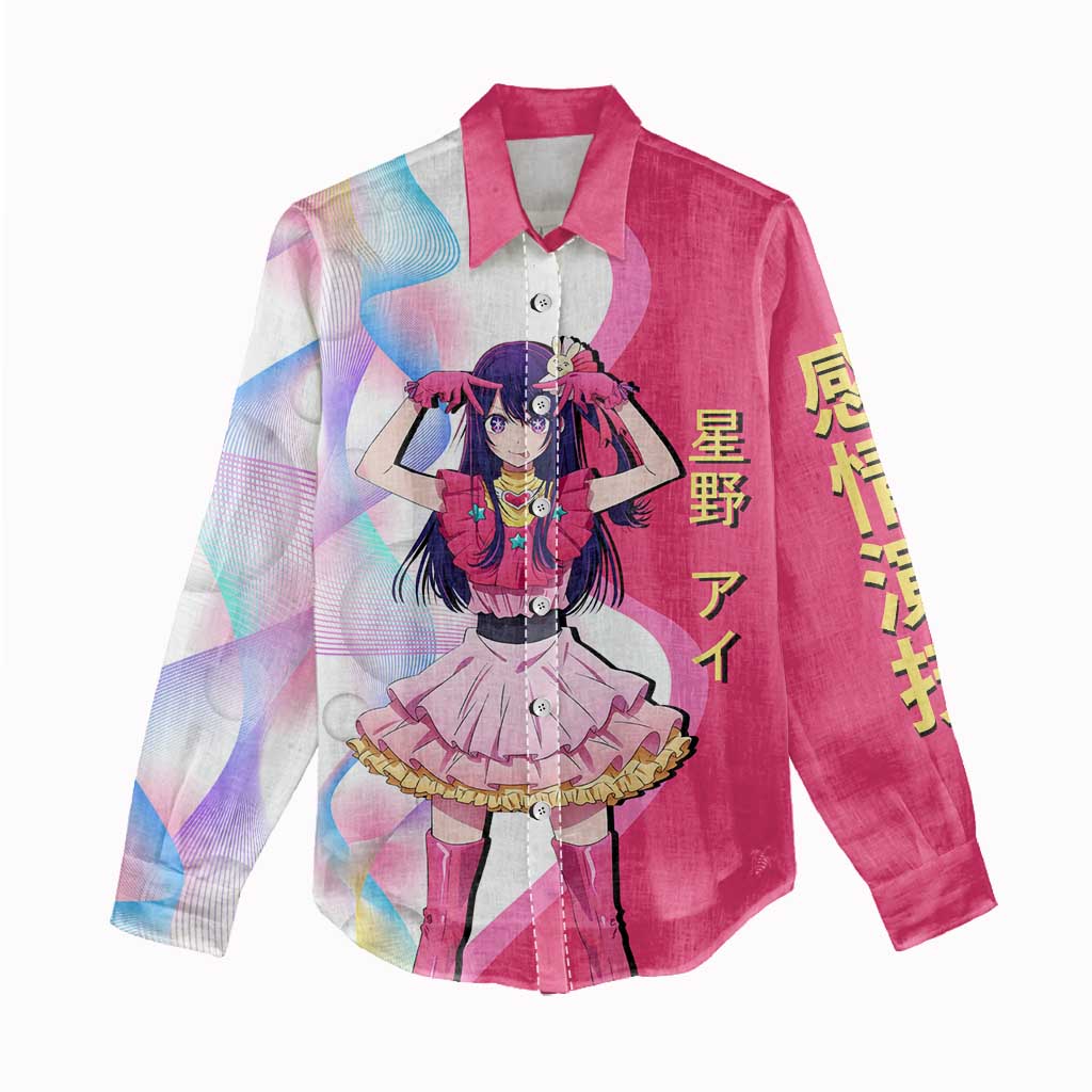Ai Hoshino Idol Women Casual Shirt Sparkling Idol Anime Style