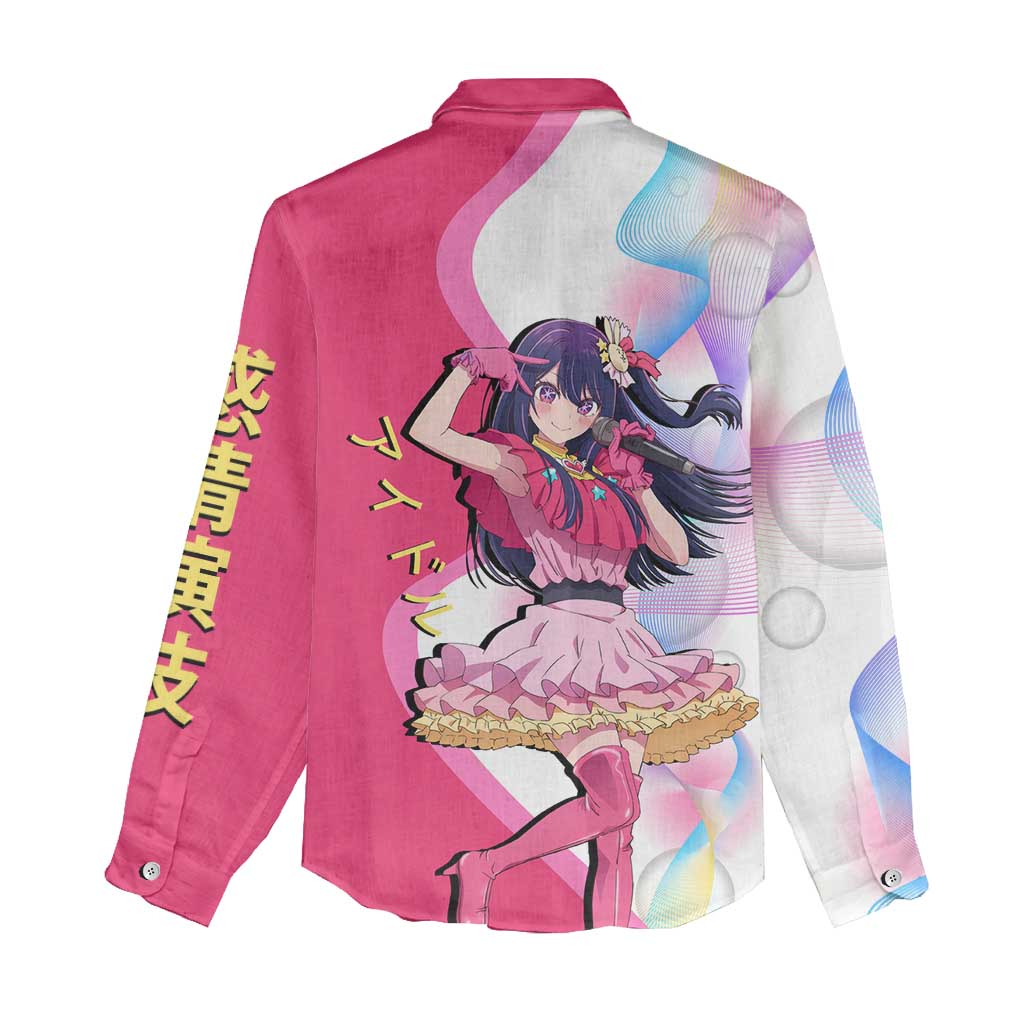 Ai Hoshino Idol Women Casual Shirt Sparkling Idol Anime Style