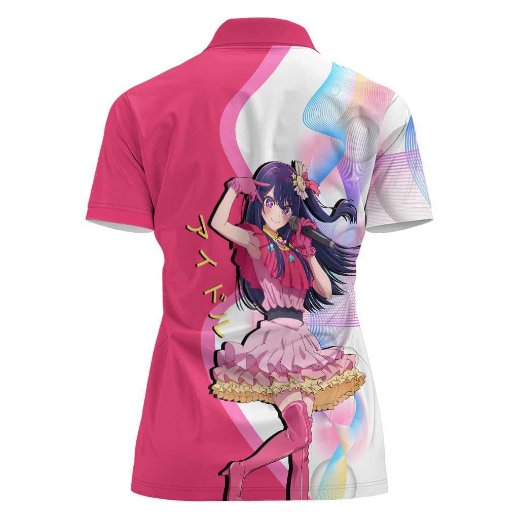 Ai Hoshino Idol Women Polo Shirt Sparkling Idol Anime Style