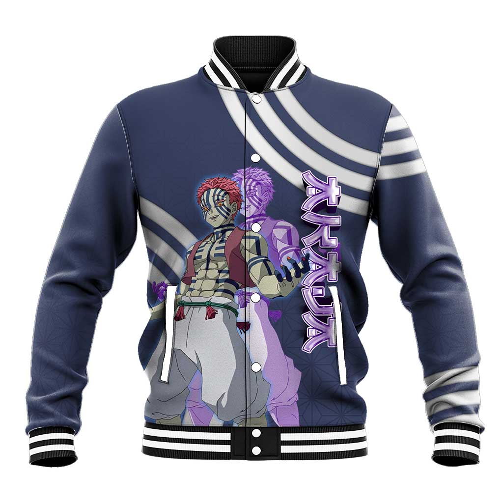 Akaza Demon Slayer Baseball Jacket Mystic Aura Anime Ring Style