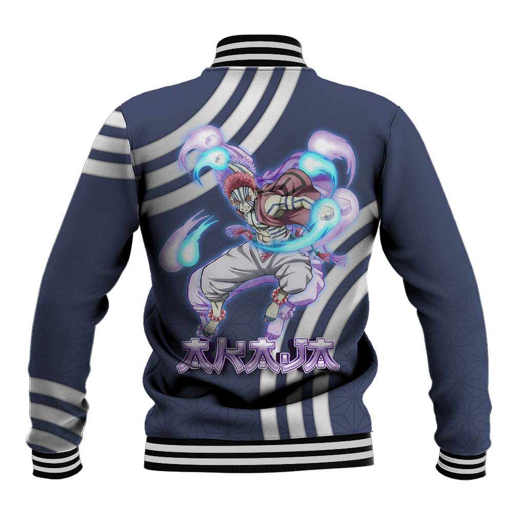 Akaza Demon Slayer Baseball Jacket Mystic Aura Anime Ring Style