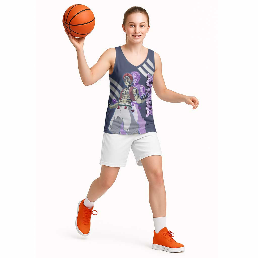 Akaza Demon Slayer Basketball Jersey Mystic Aura Anime Ring Style