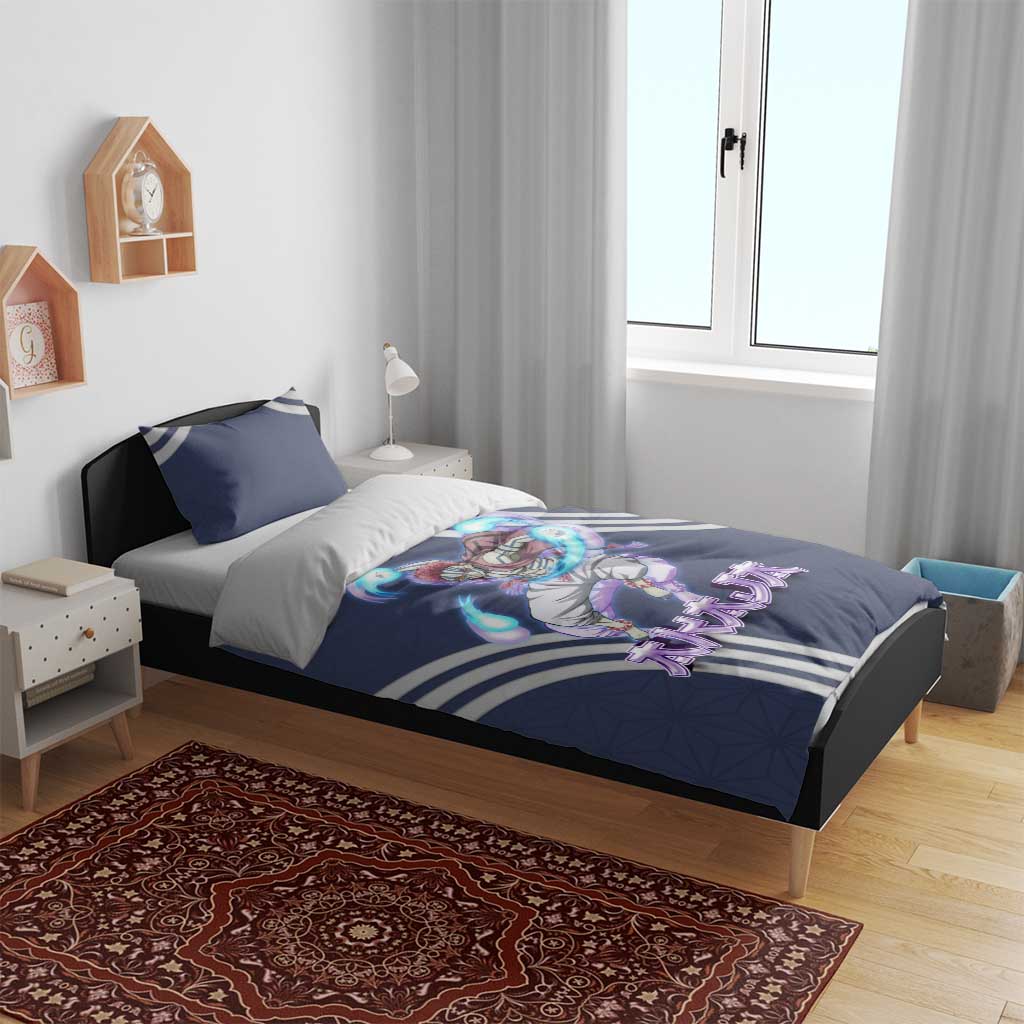 Akaza Demon Slayer Bedding Set Mystic Aura Anime Ring Style