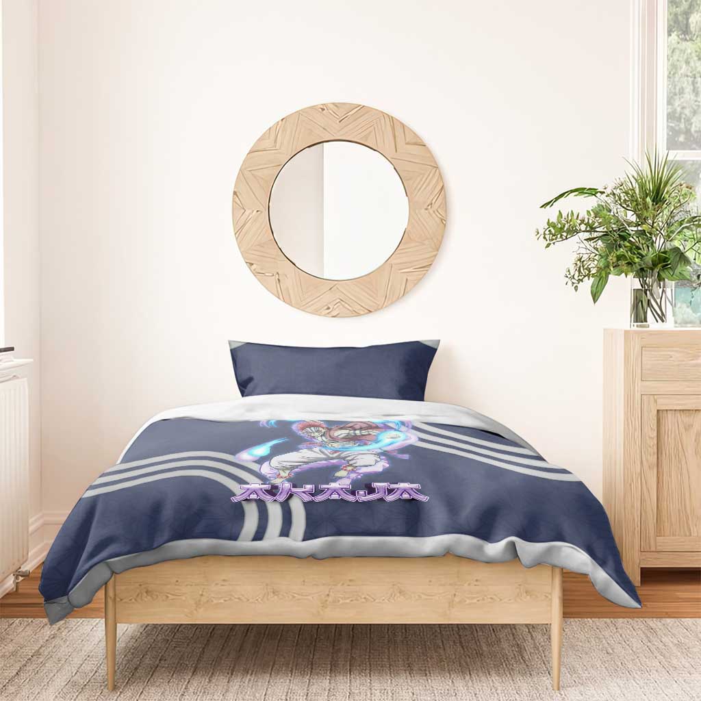 Akaza Demon Slayer Bedding Set Mystic Aura Anime Ring Style