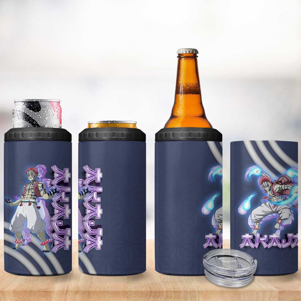 Akaza Demon Slayer 4 in 1 Can Cooler Tumbler Mystic Aura Anime Ring Style