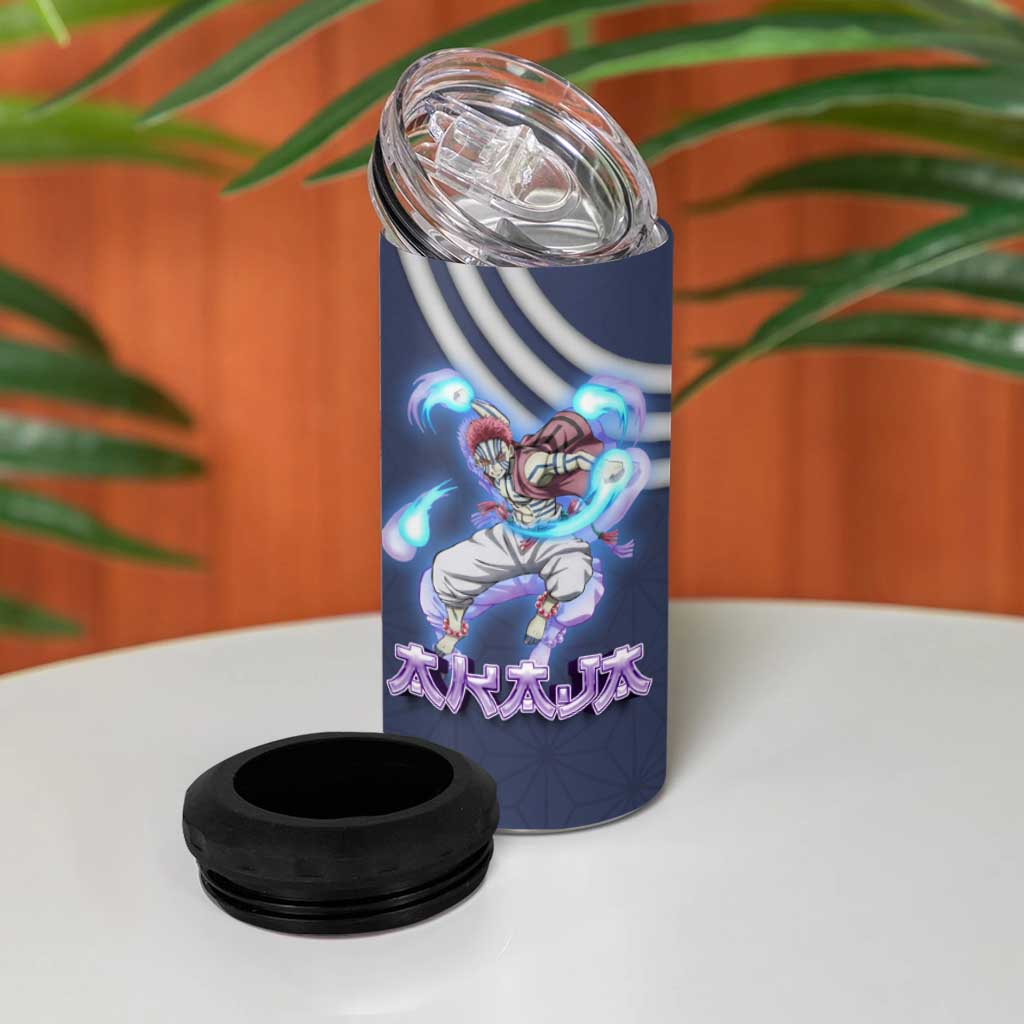 Akaza Demon Slayer 4 in 1 Can Cooler Tumbler Mystic Aura Anime Ring Style