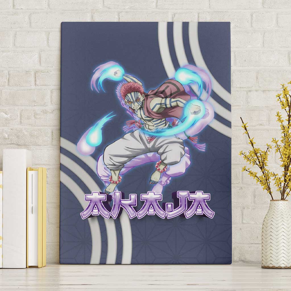 Akaza Demon Slayer Canvas Wall Art Mystic Aura Anime Ring Style