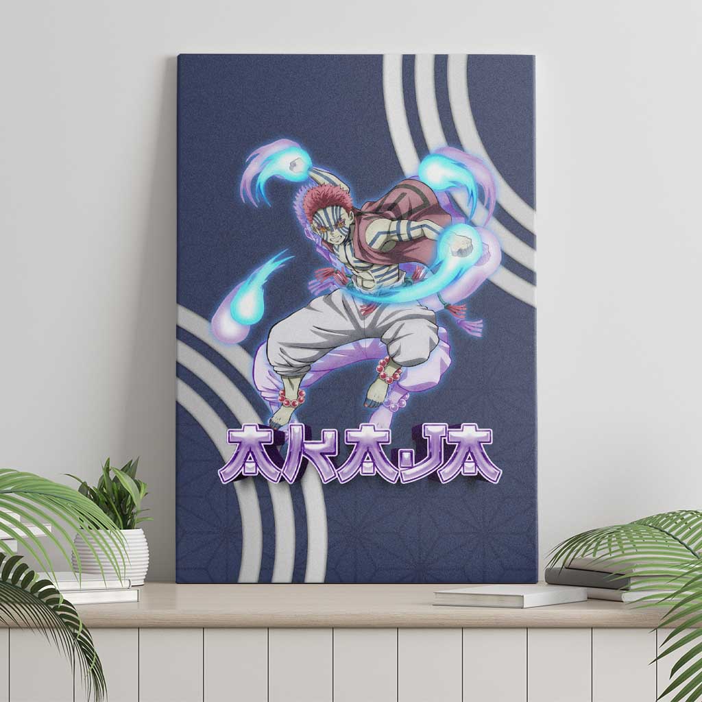 Akaza Demon Slayer Canvas Wall Art Mystic Aura Anime Ring Style