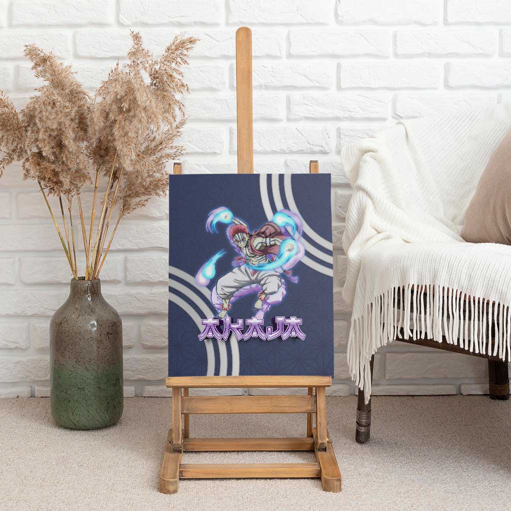 Akaza Demon Slayer Canvas Wall Art Mystic Aura Anime Ring Style
