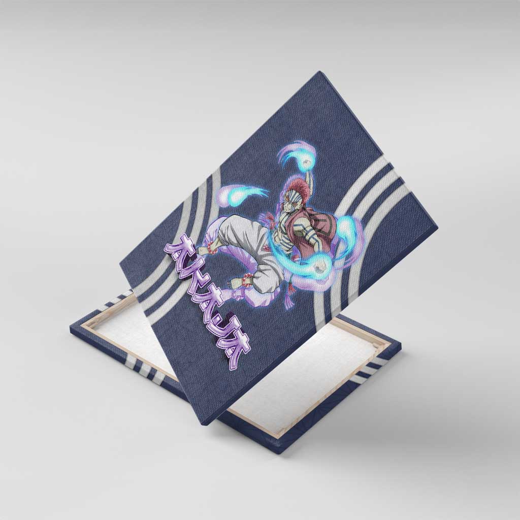 Akaza Demon Slayer Canvas Wall Art Mystic Aura Anime Ring Style