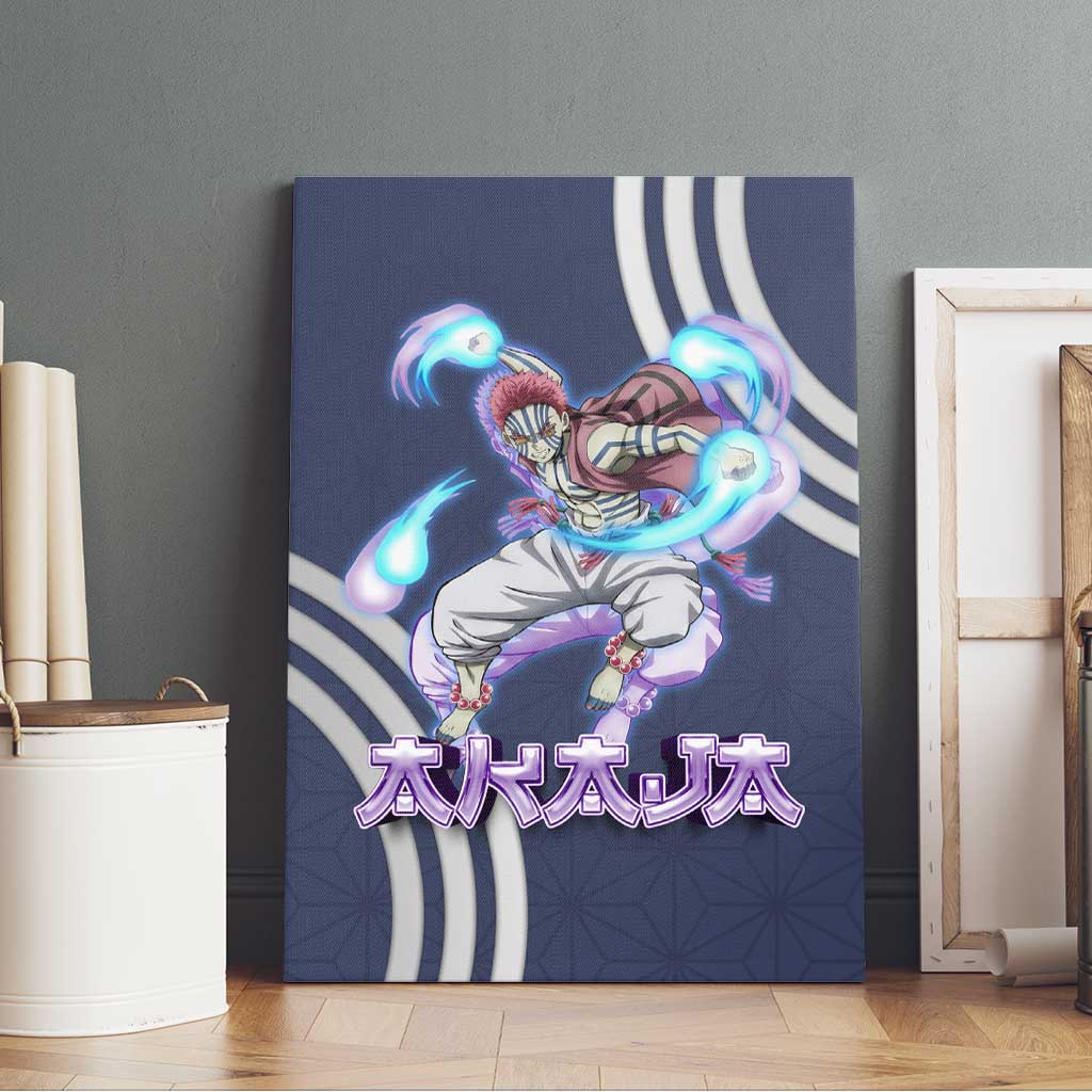 Akaza Demon Slayer Canvas Wall Art Mystic Aura Anime Ring Style