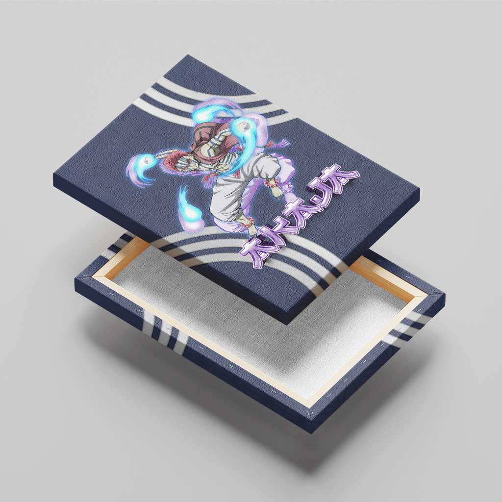 Akaza Demon Slayer Canvas Wall Art Mystic Aura Anime Ring Style
