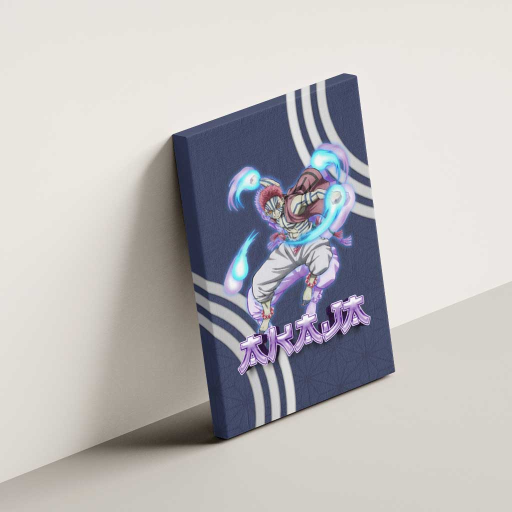 Akaza Demon Slayer Canvas Wall Art Mystic Aura Anime Ring Style