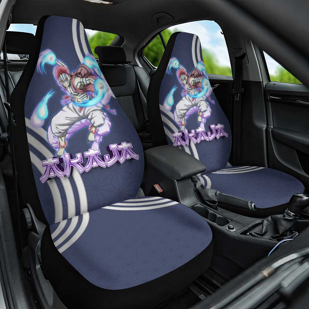 Akaza Demon Slayer Car Seat Cover Mystic Aura Anime Ring Style