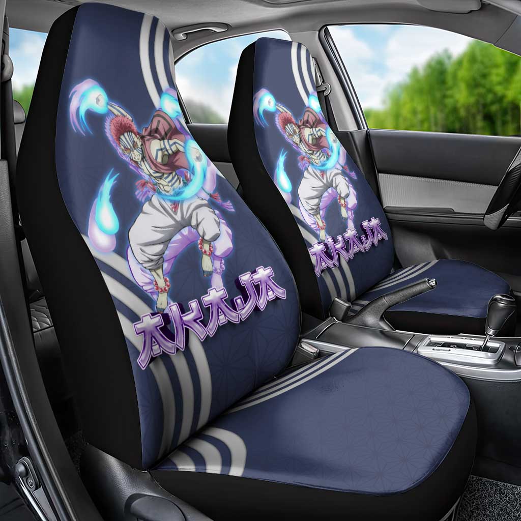 Akaza Demon Slayer Car Seat Cover Mystic Aura Anime Ring Style